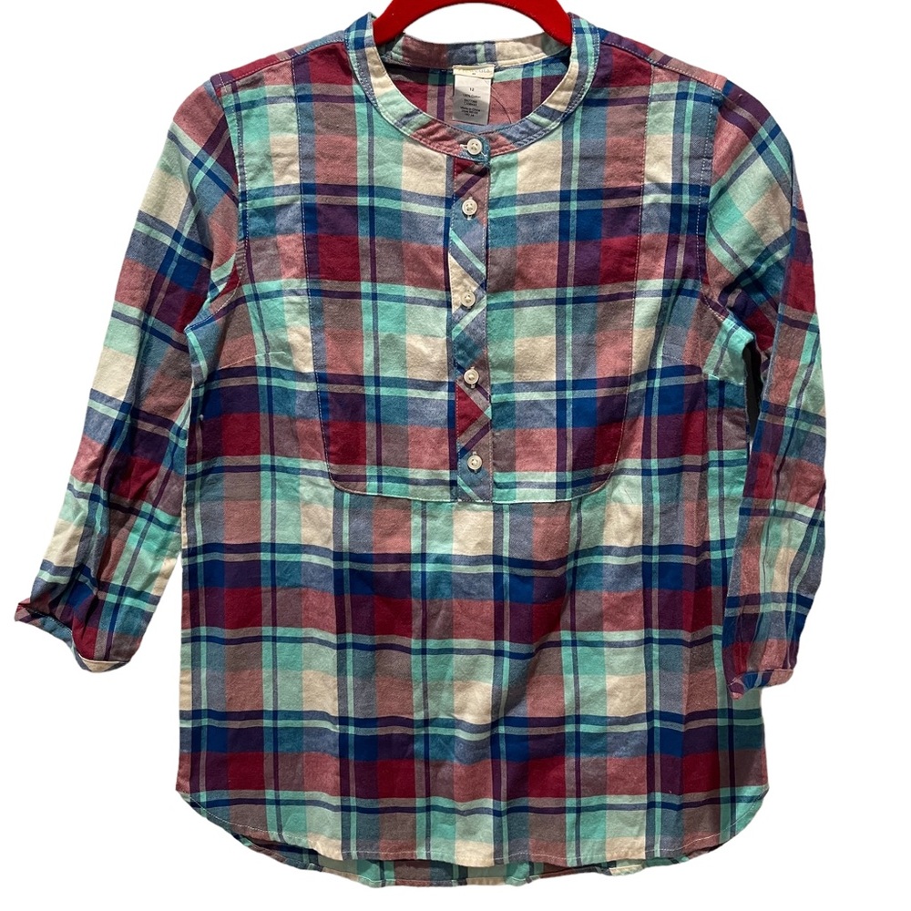 J CREW Plaid Pullover Flannel Tunic